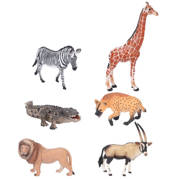 Figuras de animales NikouMX Juego de juguetes de animales 6 piezas animales de plástico