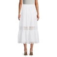 thumbnail image 2 of Time and Tru Women’s Tiered Maxi Skirt with Lace Trim, 2 of 5