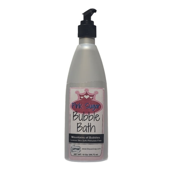 Pink Sugar Bubble Bath by SloppySoap®, Mountains of Bubbles Formula, 10 Oz, Phthalate-Free