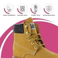 thumbnail image 3 of Safety Girl Steel Toe Boots for Women - Tan - 7.5W | Waterproof Work Boots for Women Steel Toe Boots | Slip Resistant Work Shoes | Lightweight Nubuck Leather for Comfort and Style, 3 of 8