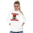 thumbnail image 4 of Crushing Christmas Nutcracker Pun Plus Size Long Sleeve Graphic Tee Shirt Brisco Brands 3X, 4 of 5