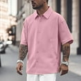 thumbnail image 2 of Men's Summer Short Sleeve Shirt Casual Comfortable Breathable Lightweight Fashion Slim Fit Wear Men's Oversized Tshirts Workout T-Shirt, 2 of 5
