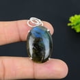 thumbnail image 2 of Natural Labradorite Gemstone Handmade 925 Sterling Silver Pendant 1.81", 2 of 2