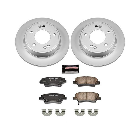Rear Brake Pad and Rotor Kit - Compatible with 2016 Hyundai Veloster