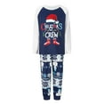 thumbnail image 2 of Hirigin Christmas Family Pajamas Matching Set Letter Santa Hat Print Long Sleeve Tops and Snowman Snowflake Print Pants Sleepwear, 2 of 7