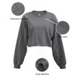 thumbnail image 5 of FIOPHY Womens Oversized Cropped Sweatshirts Crew Neck Long Sleeve Pullover Sweatshirt Casual Fall Tops, 5 of 6