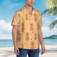 thumbnail image 5 of JUNZAN Pineapples Pattern Hawaiian Shirt for Men,Summer Beach Casual Short Sleeve Button Down Shirts-Large, 5 of 9