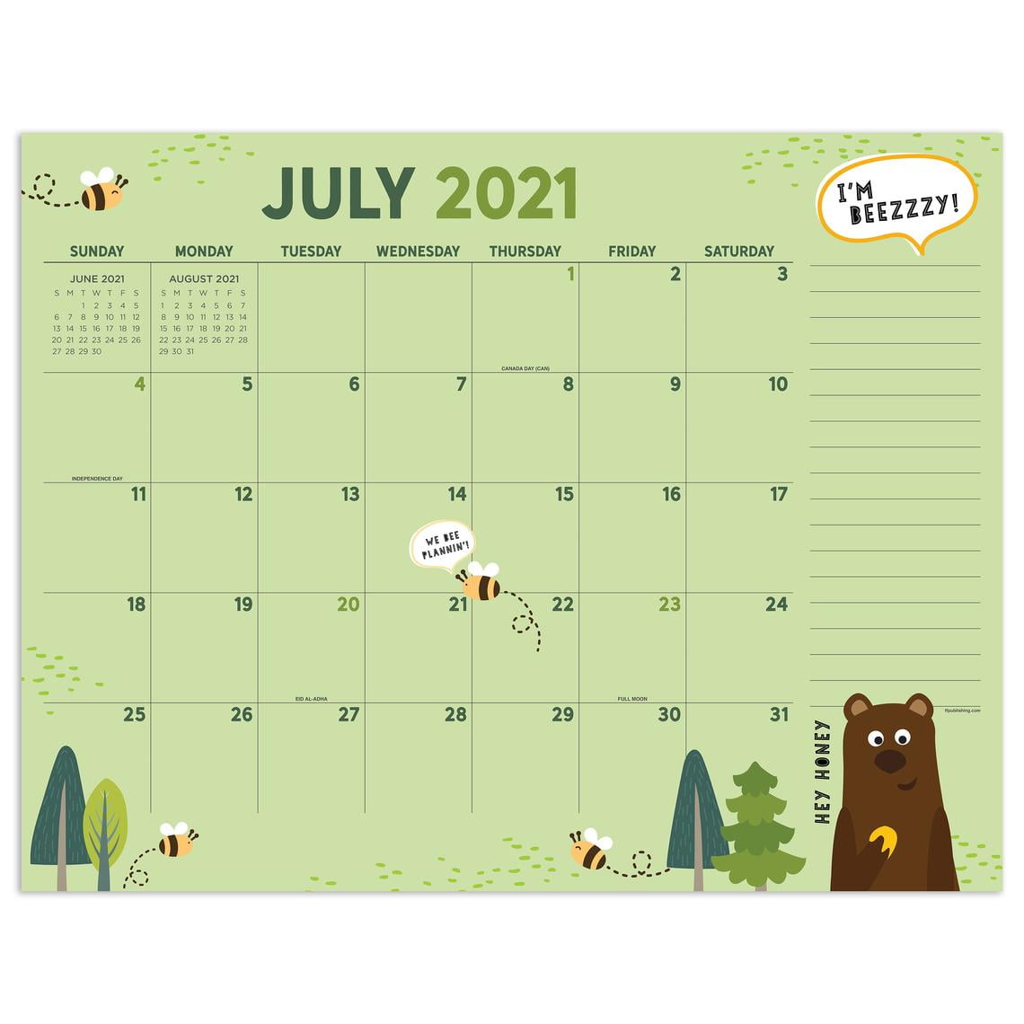 Academic Year July 2021 - June 2022 Monthly Theme Large Desk Pad Monthly Blotter Calendar | Walmart Canada