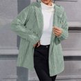 thumbnail image 2 of Olyvenn Womens Fleece Jacket Hooded Winter Warm Full Zip up Long Sleeve Sherpa Jacket Coat Outerwear with Hood Green L, 2 of 8
