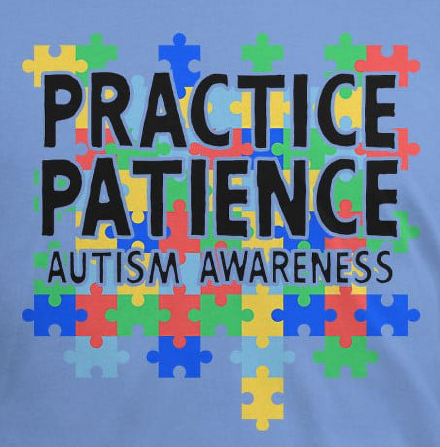 Old Glory Mens Autism Awareness Practice Patience Short Sleeve Graphic T Shirt