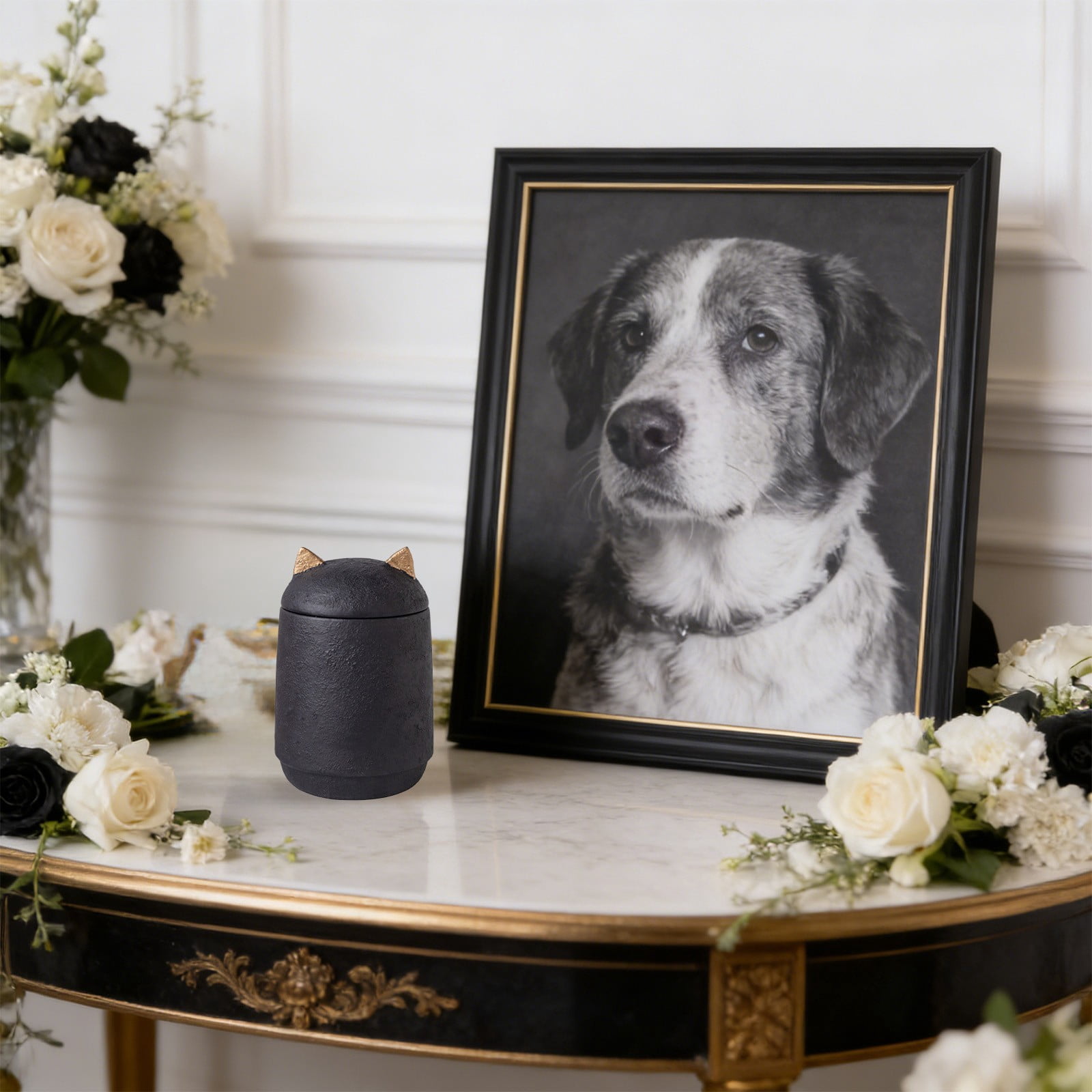 Tuvgenk Pet Urn Large Memorial Jar Sealed Keepsake Container Discreet Elegant Layout for Ashes Hair Preservation Respectful Home Memorial Decor