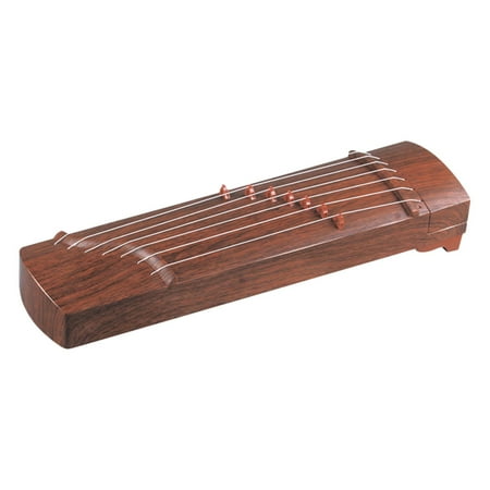 Monyance Wooden Toy Wooden Small Guzheng Chinese Zither Model Musical Instrument for Kids(16.14X4.33X3.15Inches)