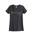 thumbnail image 1 of Thread Tank Livin' That Mama Llama Life Women's Fashion Relaxed Crewneck T-Shirt Tee Charcoal Small, 1 of 5