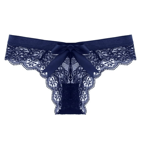 

Womens Seamless Underwear Women 1 Piece Panties Pink Floral Lace Bow Back Panty Transparent Hollow Out Underwear Comfort Seamless Low Waist Briefs Lingerie Lenceria Thong Underwear Women