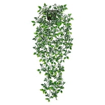 34'' Fake Hanging Plants Artificial Potted Plants Indoor and Outdoor for Office Living Room Bathroom Wall Shelf Decor (1Pack)