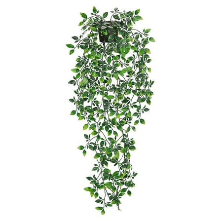 34'' Fake Hanging Plants Artificial Potted Plants Indoor and Outdoor for Office Living Room Bathroom Wall Shelf Decor (1Pack)