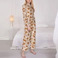 thumbnail image 3 of Lsque Cartoon Pattern Long Sleeve Pajama Set for Women - Soft 2-Piece Sleepwear and Loungewear Set with Pockets, Comfy Nightwear-Medium, 3 of 7
