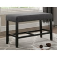 thumbnail image 3 of Roundhill Furniture Biony Gray Fabric Counter Height Dining Bench with Nailhead Trim, 3 of 4