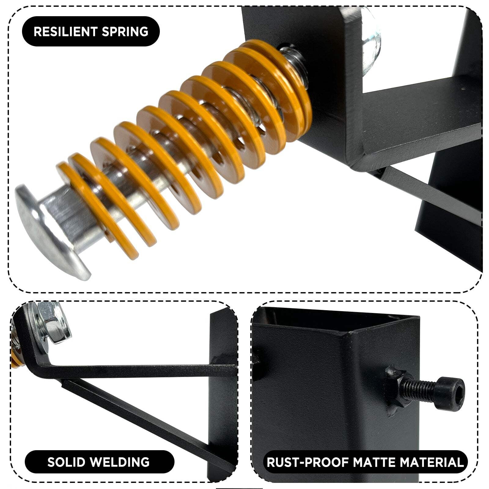 ATFLBOX 2x4 AR500 Steel Gong Target Hanger, Target Mount Bracket For IDPA/IPSC Torso Silhouette Metal Targets - 1 Pack