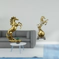 thumbnail image 2 of Estatua de caballo de resina hecha a mano, figura de arte moderno, adorno artesanal, decoración de mesa coleccionable para hoteles, estanterías, chime, 2 of 8