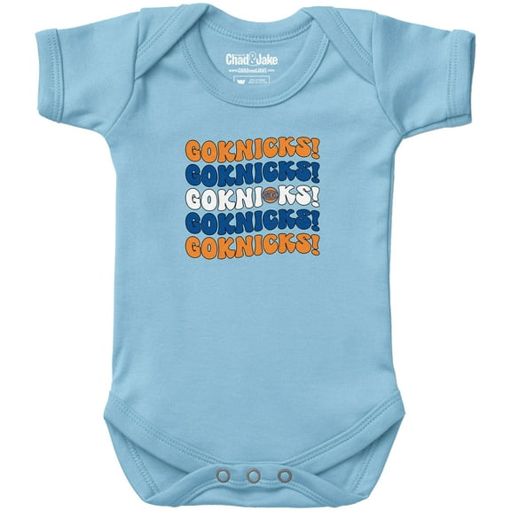 Newborn & Infant Chad & Jake Light Blue New York Knicks Groovy Bodysuit