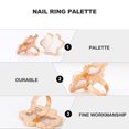 thumbnail image 3 of 2pcs Resin Nail Art Ring Palettes Shell Cloud Finger Ring Plate Mixing Palettes, 3 of 9