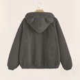 thumbnail image 5 of Duoif Womens Hoodies Pullover Women's Hooded Fleece Jacket - Plush Material with Pockets Womens Tops Grey L, 5 of 8