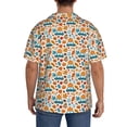 thumbnail image 3 of Balery Falling Pumpkins On Car Camisa Casual de Manga Corta con Botones para Hombre, Texturizada, Estilo Cubano, para Playa, Verano-4X-Large, 3 of 5