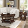 thumbnail image 2 of Modern 3-Piece Coffee Table Set with Coffee Table & 2 End Tables, Space-Saving Design for Small Spaces, Easy Assembly, Cherry Wood Finish, Ideal for Living Room & Home Office Use, 2 of 9