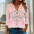 thumbnail image 1 of Wensltd Womens 3/4 Length Sleeve Tops Casual V Neck Shirts Soft Business Work Blouses, 1 of 6