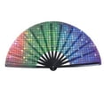thumbnail image 4 of Mobutofu 1Pack Folding Fans Multi Colored 35x64cm 3.6cm Thick for Home Decor and Events, 4 of 8