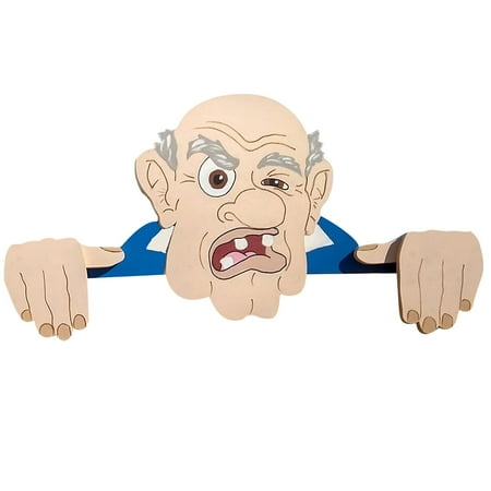 Binocular Spying Fence Peeker Yard Art Garden Nosy Neighbor Couple