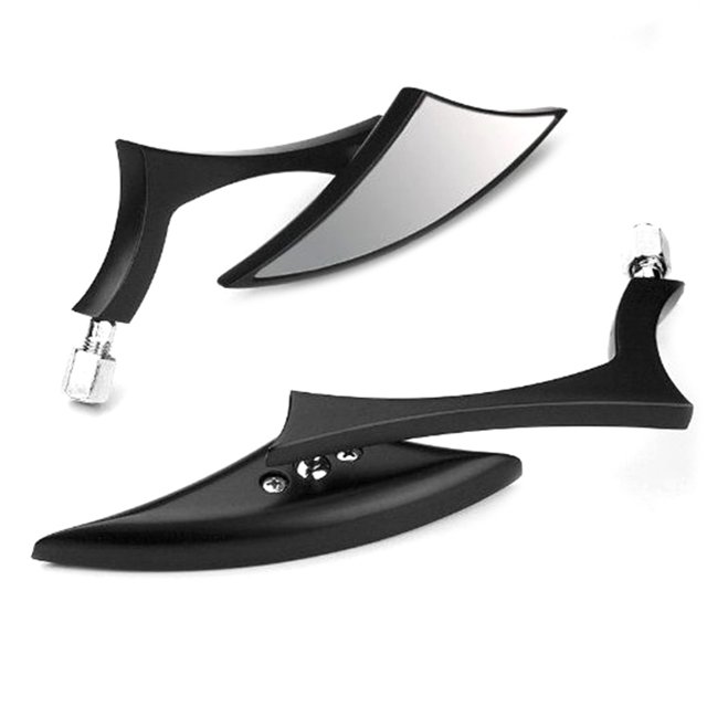 Soumake 2Pcs 8/10mm Universal Aluminum Alloy Motorcycle Bar End Side Rearview Mirrors
