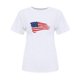 thumbnail image 4 of Camisetas de Manga Corta para las Mujeres Día de la Independencia Impresión Básica Camiseta de Verano, Cuello Redondo Casual Camiseta Blusa, 4 of 4
