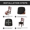 thumbnail image 4 of Stretch Diagonal Jacquard Waterproof Chair Seat Covers for Dining Room Chairs Covers Dining Chair Seat Covers Kitchen Chair Covers with Buckle (Off White1, 6), 4 of 6