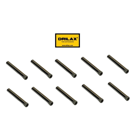 10 Pcs Pack Drilax 3/16 inch Diamond Drill Bit (diamond-drill-bit-3-16-inch)