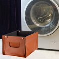 thumbnail image 3 of GUOOL Leather Storage Basket Foldable Organizational Creative Nordic Decorative orange, 3 of 9