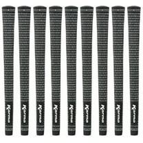 Karma Golf Club Grips, Velour Black/White, 9 Pieces