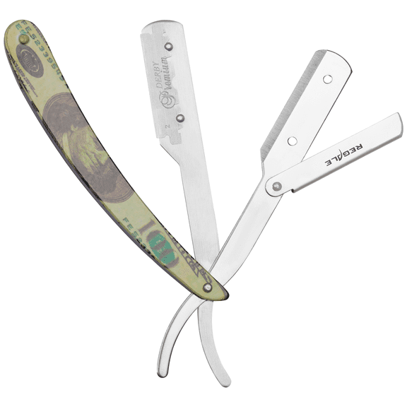 Dollar Style Stainless Steel Folding Barber Straight Razor, Classic Stainless Steel Barbero Shaver for a Smooth & Precise Shave, Premium Barber Razor for Men's Shaving