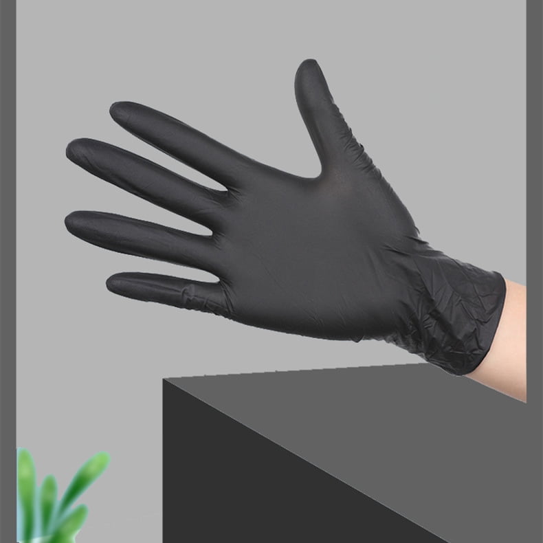 Buy Disposable Black Nitrile Gloves Small 100 Count Powder and Latex
