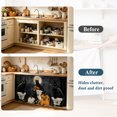 thumbnail image 4 of Halloween Cabinet Curtain 35"Wx35"L, Dustproof Under Sink Skirt with Self Adhesive Tape, Vintage Black Cat Pumpkin Moon Country Cabinet Curtain Cover for Kitchen Sink, Bathroom Vanity, Laundry Room, 4 of 9