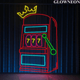 thumbnail image 3 of Glowneon 777 Slot Machine Led Sign, Slot Machine Jackpot Casino Decor, 3 of 5