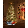 thumbnail image 5 of Light Blue Snowman Christmas Christmas Tree Skirt 48 Inches Large Christmas Skirt Tree, Christmas Tree Xmas Winter Snowflake Tree Skirt Christmas Decorations for Fireplace Party Indoor Outdoor, 5 of 7