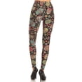 thumbnail image 3 of Creamy Soft Leggings Premium Women's Mandala Sugar Skull Extra Plus, High Rise, Stretchy, Comfortable, 3X-5X Leggings - by USA Fashion™, 3 of 4
