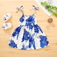 thumbnail image 2 of Younger Tree Baby Girls Summer Sling Dress Kid Vintage Floral Casual Sleeveless Dress Clothes for 2-3T, 2 of 6