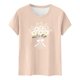 thumbnail image 4 of Camiseta de Manga Corta de Verano para Mujeres con Estampado Floral de Moda con Cuello Redondo Y Mangas Cortas, Camisetas de Manga Corta de Mujer, 4 of 9