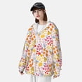 thumbnail image 5 of Goofa Colorful Floral Printed Women's UPF 50+ Sun Protection Hoodie Jacket Lightweight Long Sleeve Sun Shirt for Women with Pocket Hiking Outdoor-Small, 5 of 9