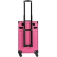 thumbnail image 6 of Rolling Makeup Train Case, Large Cosmetic Storage Trolley Cosmetology Display Suitcase, Anti-Scratch Lockable Makeup Organizer Travel Case with Keys & Removable Wheels (Rose), 6 of 9