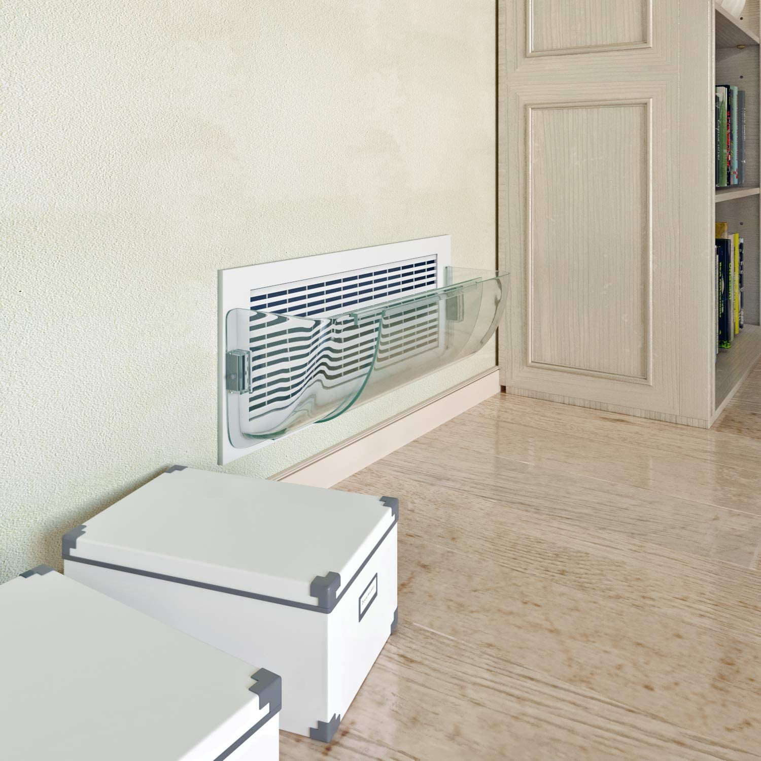 Heat and Air Vent Deflector 8.5" to 15" Magnetic Non Melting Adjustable for Vents, Sidewall, and Ceiling Registers, 2 Pack