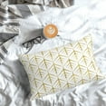 thumbnail image 5 of Yiaed White And Gold Geometry Print Brushed Microfiber Envelope Pillowcases, Standard,Envelope Closure Pillow Cases(No pillow core)-16"x24", 5 of 6